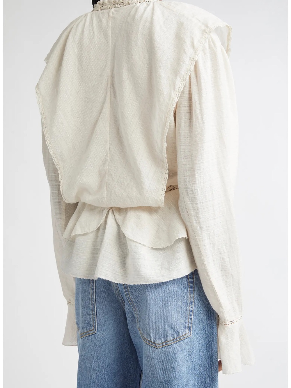 Isabel Marant Étoile Damienne Cotton and Linen Blend Pepium Top - Picture 5 of 6